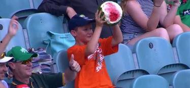 绿色吃瓜小男孩视频,小男孩吃瓜视频萌翻网友